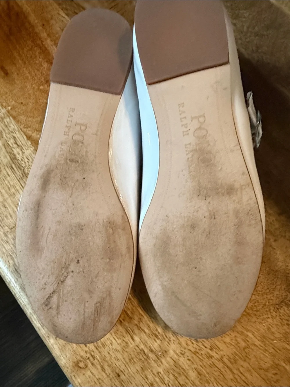Polo by Ralph Lauren Girls' Cream Patent Mary Jane Shoes